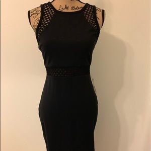 Black midi dress